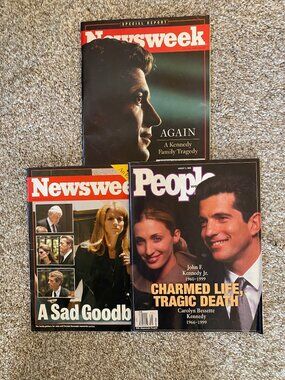 Newsweek & People Magazine Limit Edition John F. Kennedy Jr. Death 1999 Set of 3